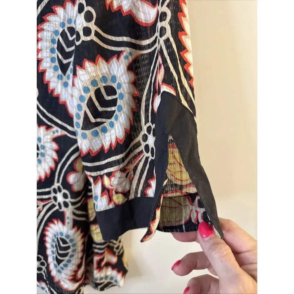 Tommy Hilfiger‎ Paisley Sheer Tunic 3/4 Sleeves 2x - Picture 5 of 11